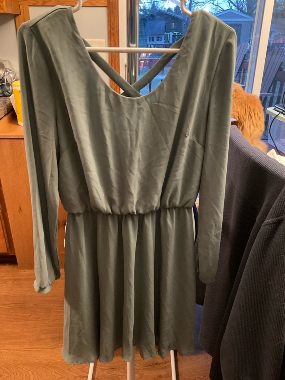 Mint Green Long Sleeve Dress - Picture 4 of 5